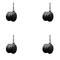 Service Caster 2'' Black Floor Safe Twin Wheel Casters 5/16 Grip Neck Stem , 4PK SCC-GN02S50-TPR-BLK-4 - alternate 1